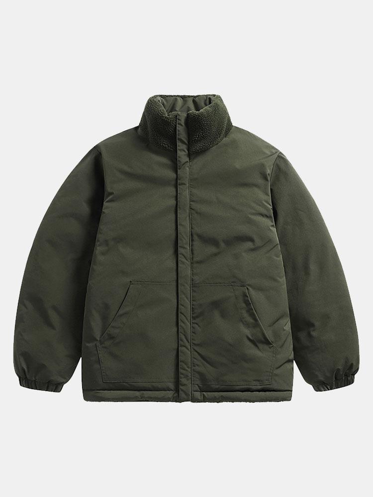 Double Side Teddy Puffer Coat