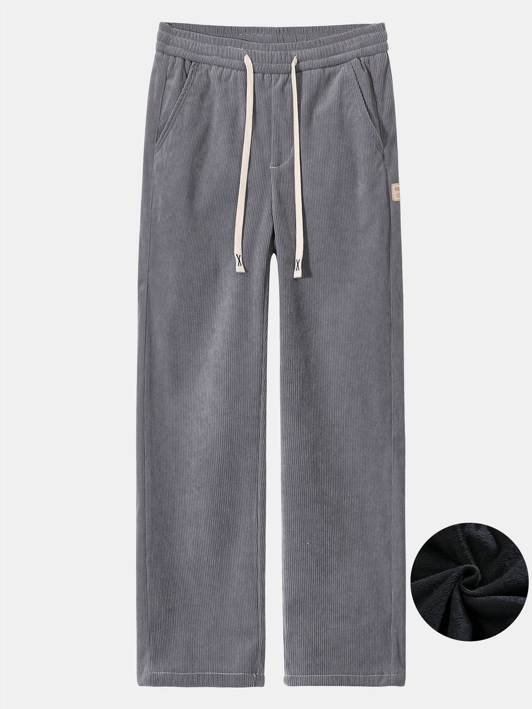 Polar Fleece Lined Straight Leg Corduroy Pants