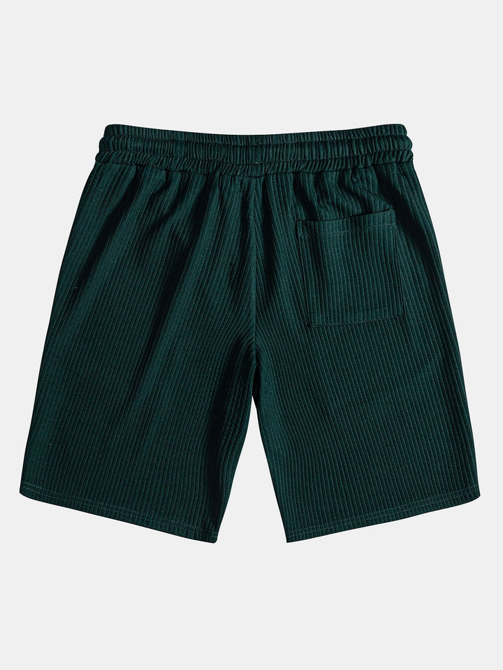 Muscle Fit Ribbed Half Zip Polo &amp; Shorts