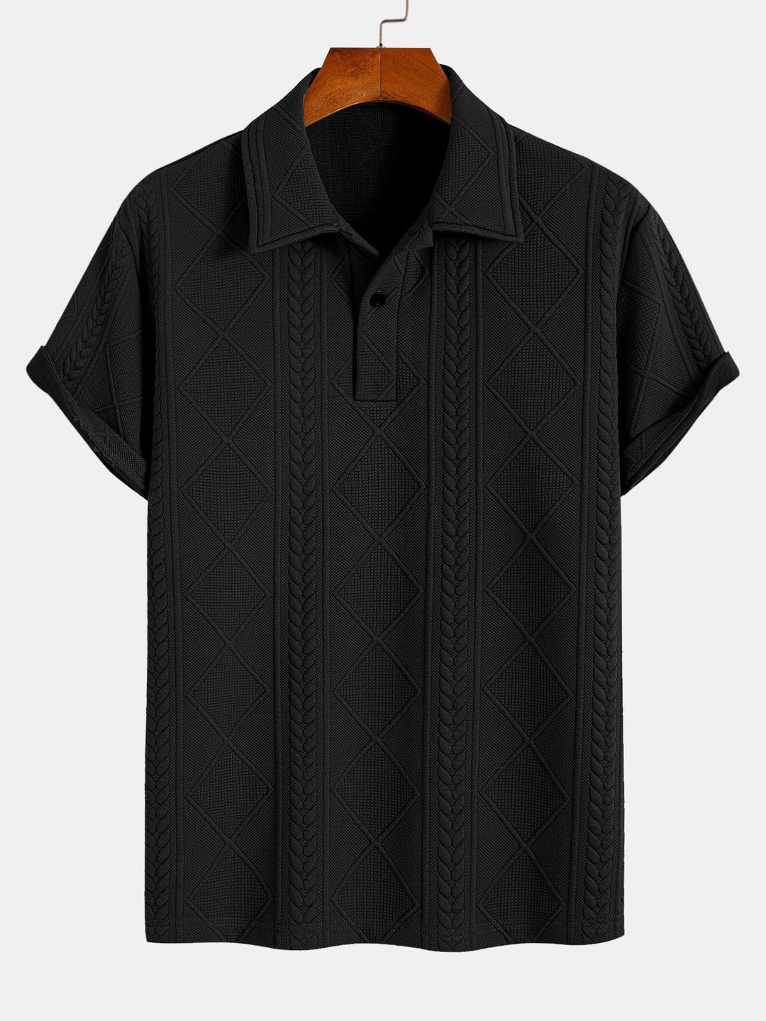 Geometric Jacquard Polo &amp; Shorts
