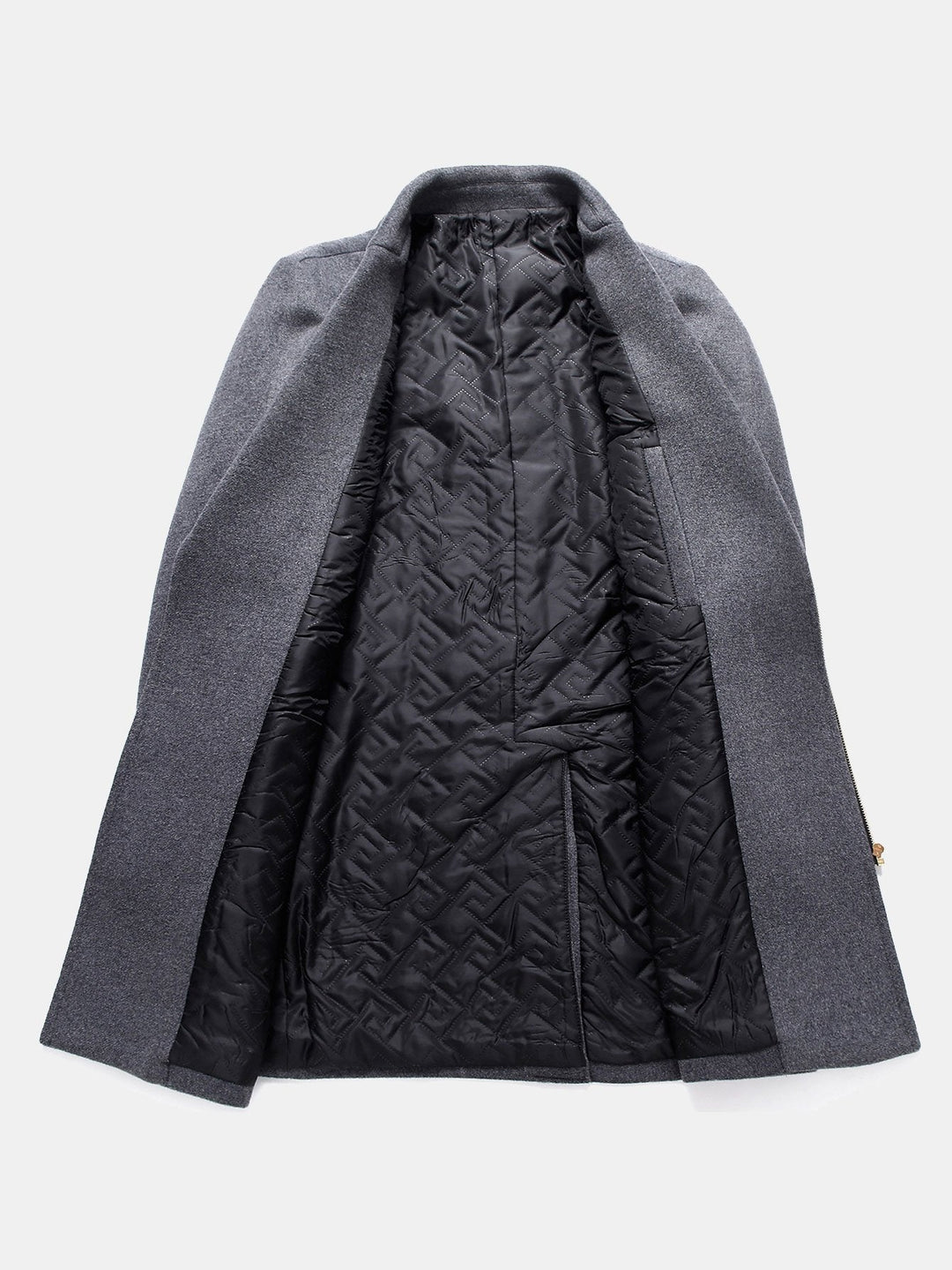 Long Line Wool Blended Overcoat