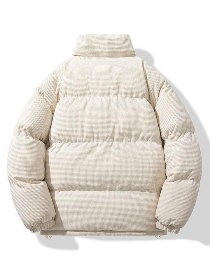 Corduroy Zip Up Puffer Coat