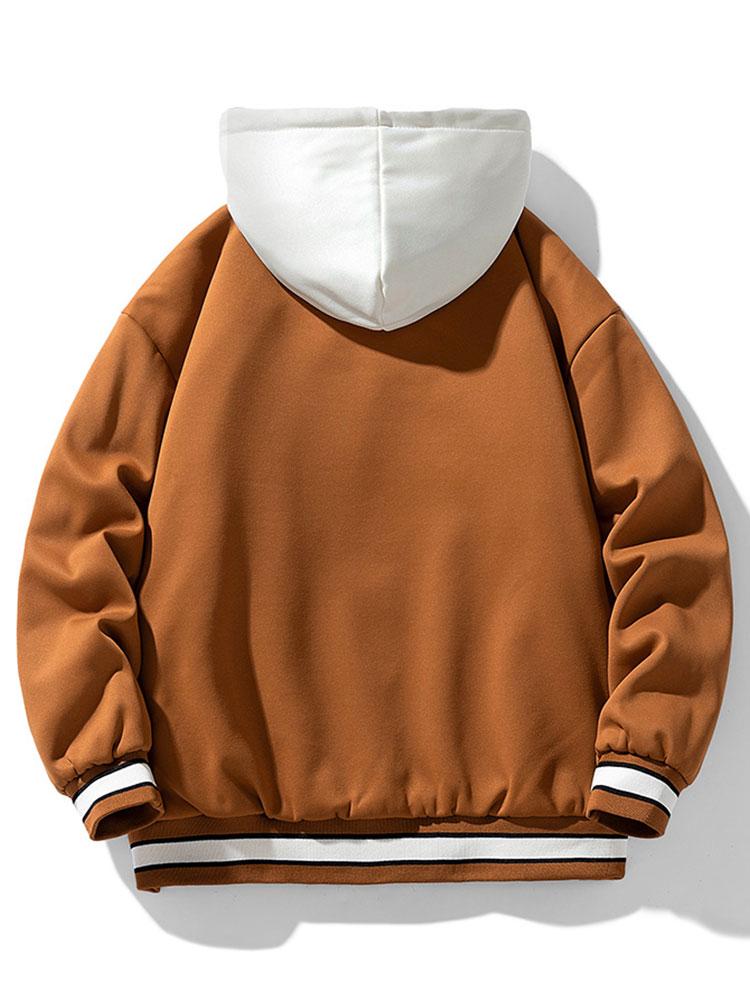 2 In 1  Hooded Baseball Jacket