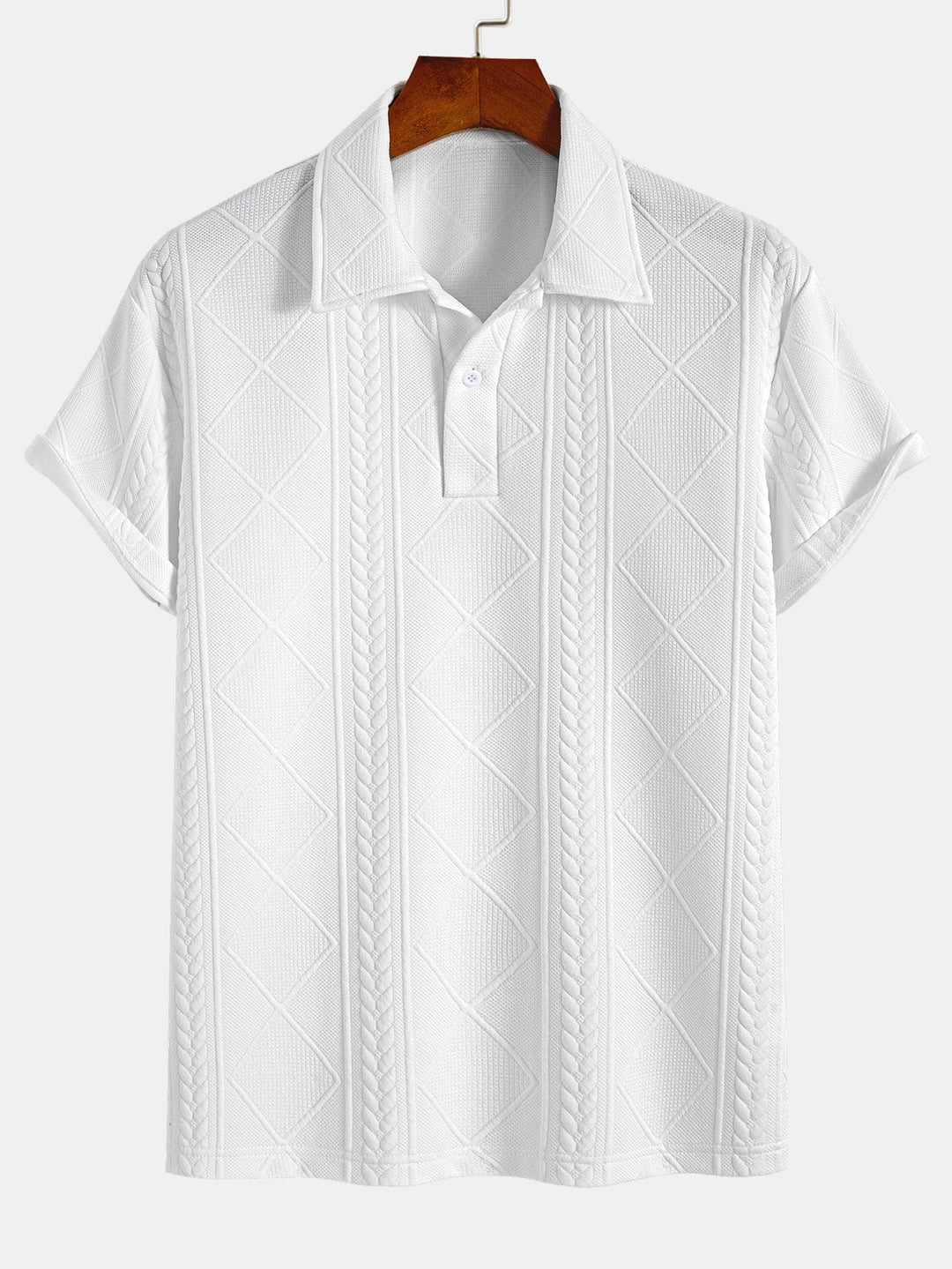 Geometric Jacquard Polo &amp; Shorts