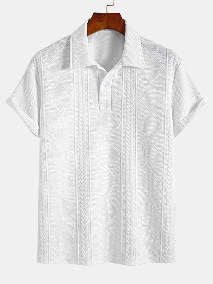 Geometric Jacquard Polo &amp; Shorts