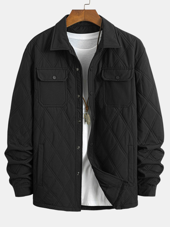 Quilted Button Up Overshirt
