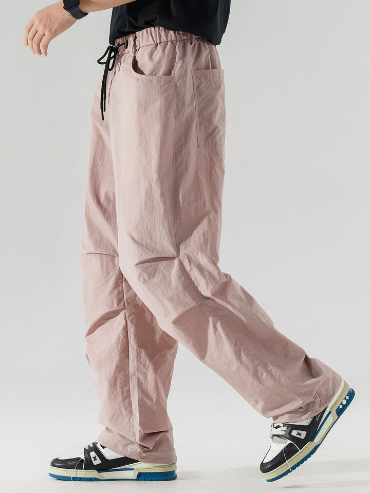Elastic Waist Parachute Pants
