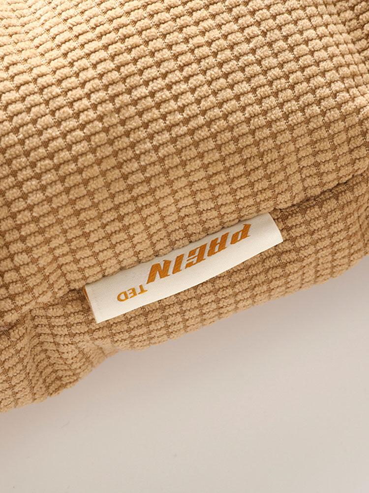 Corduroy Zip Up Puffer Coat