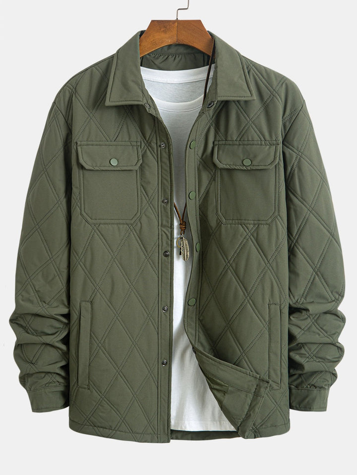Quilted Button Up Overshirt