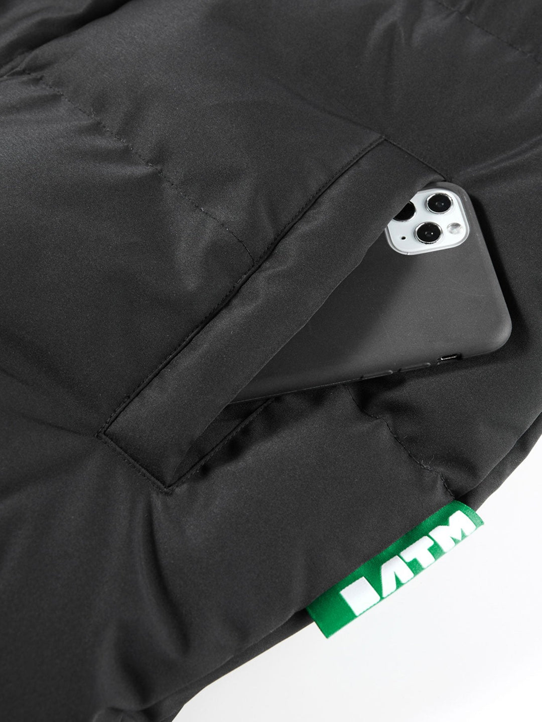 Contrast Hooded Puffer Coat