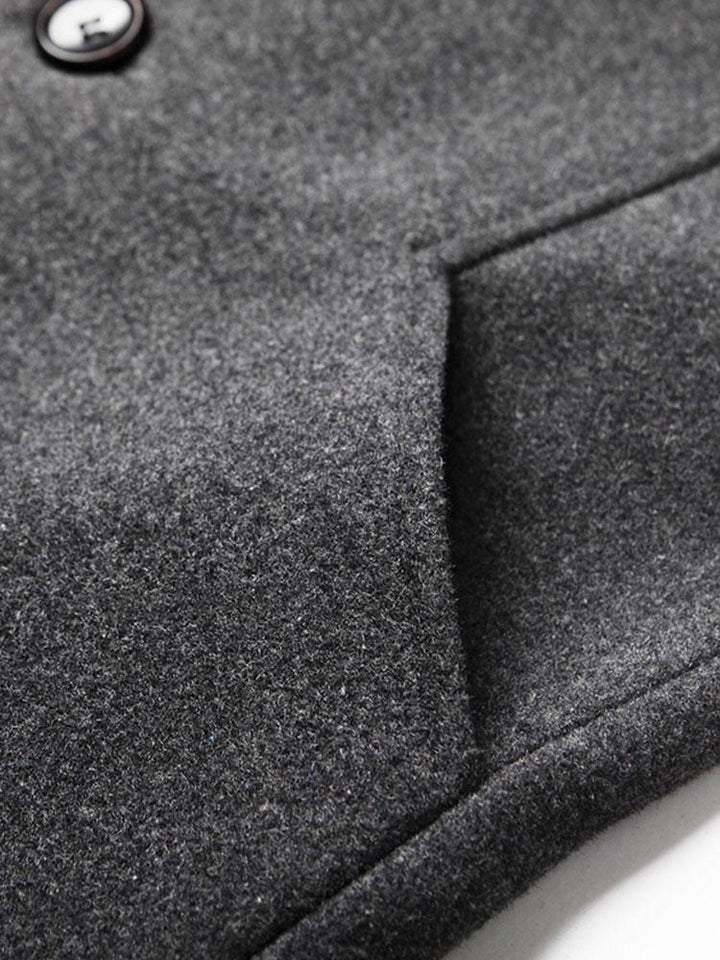 Lapel Woolen Overcoat