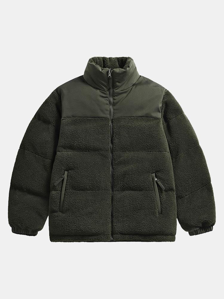 Double Side Teddy Puffer Coat