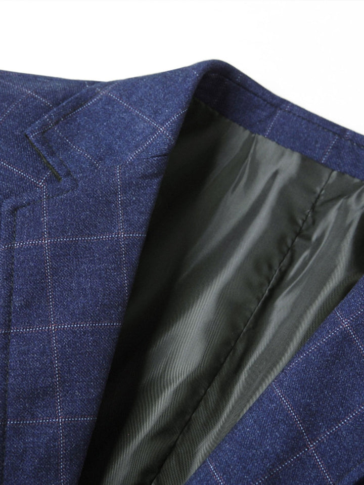 Man Plaid Blazer