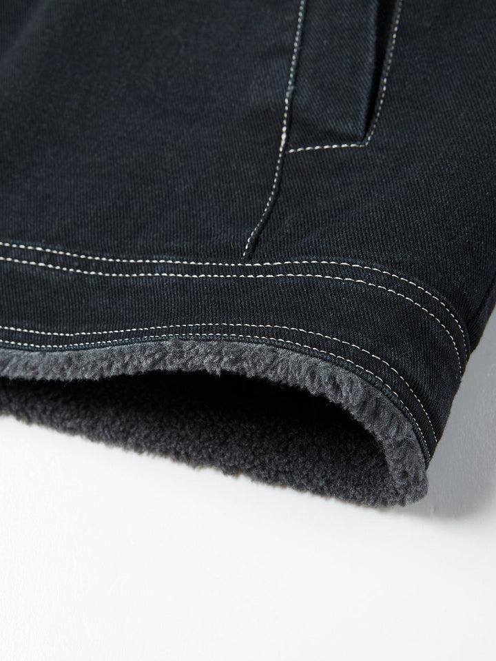 Denim Borg Lined Utility Jacket