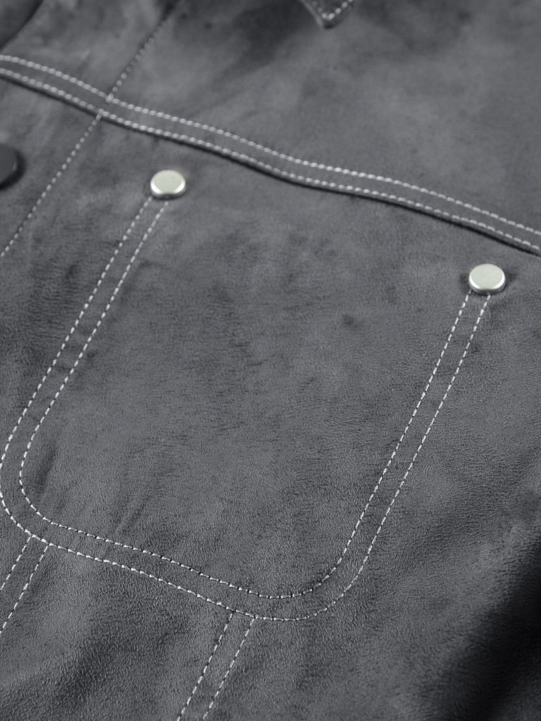 Faux Suede Utility Jacket