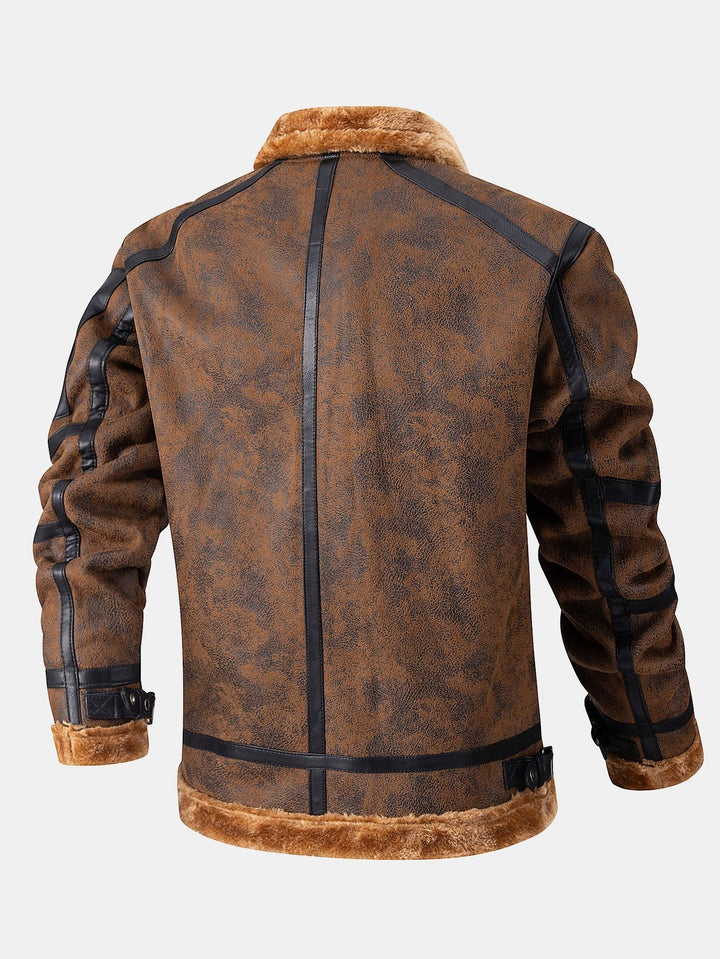 Faux Fur Lined Suede Jacket