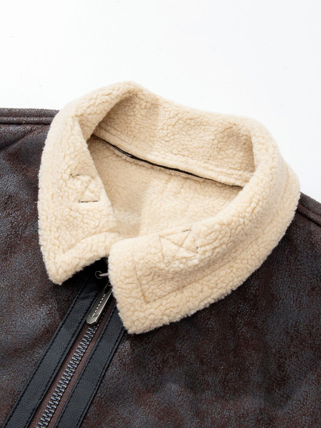 Faux Fur Lined Suede Jacket