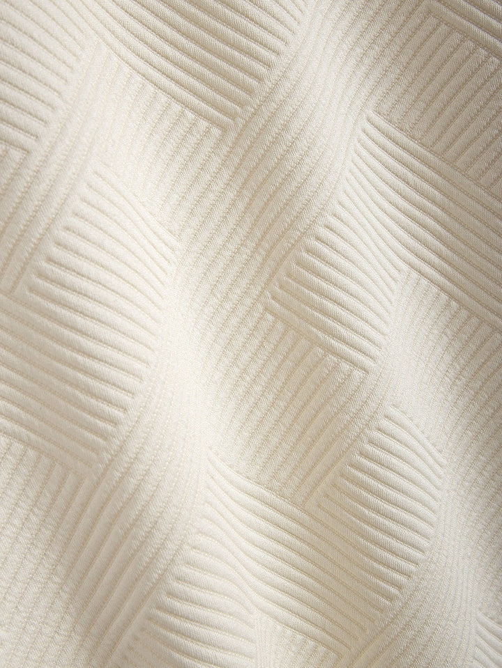 Stripe Jacquard Zip Up Polo &amp; Shorts