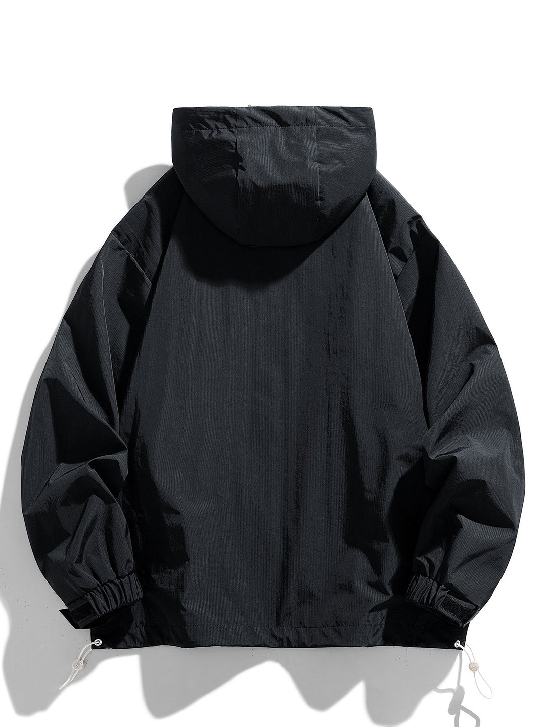 Quarter-Zip Nylon Hooded Windbreaker