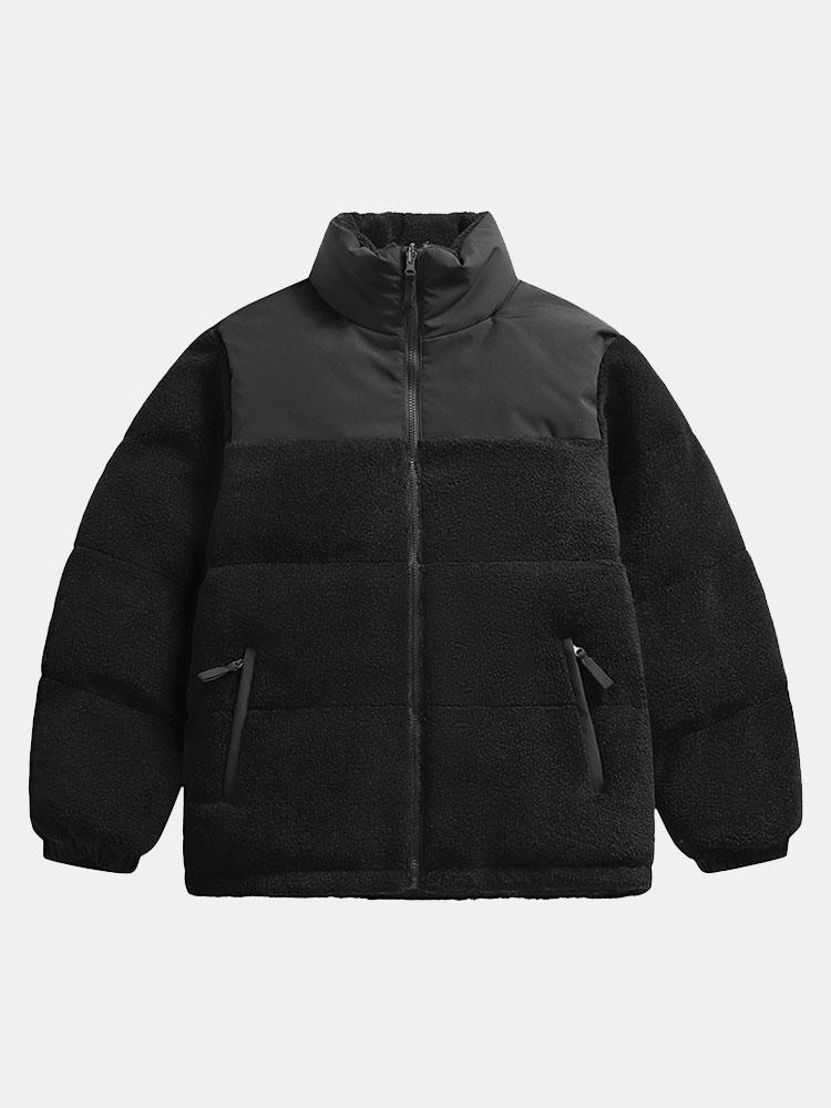Double Side Teddy Puffer Coat