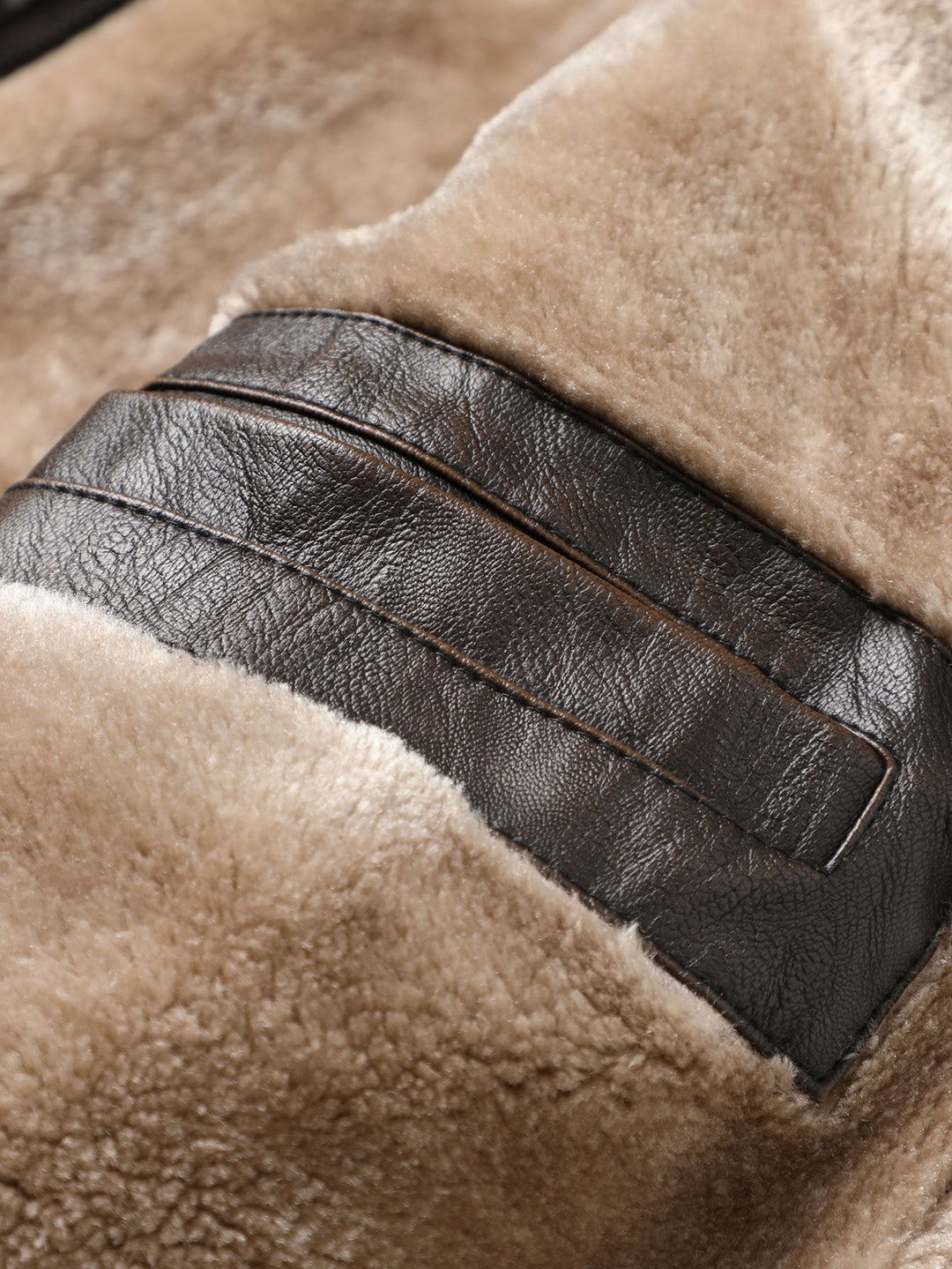 Long Lined Faux Fur Lined PU Leather Overcoat