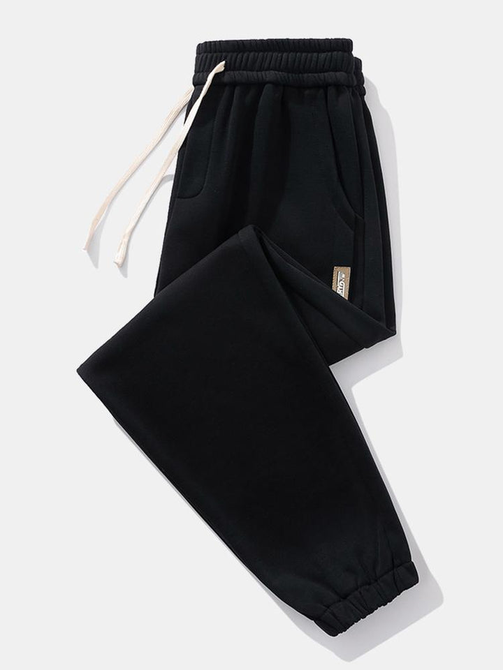 Drawstring Cotton Jogging Pants
