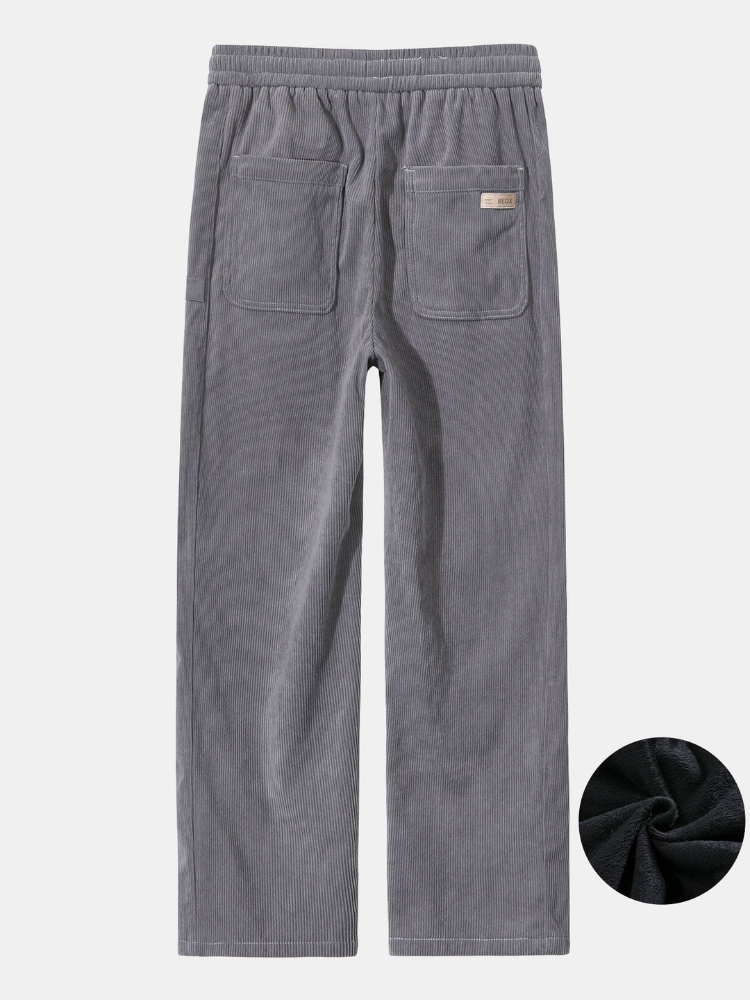 Polar Fleece Lined Straight Leg Corduroy Pants