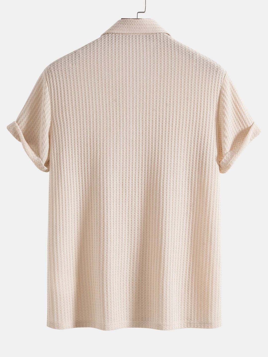 Knitted Waffle Polo Shirt &amp; Waffle Drawstring Shorts