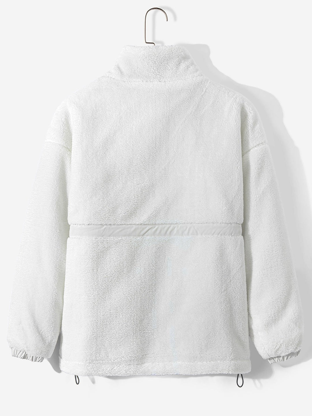 Quilted Lined Teddy Fleece Zip Up Coat