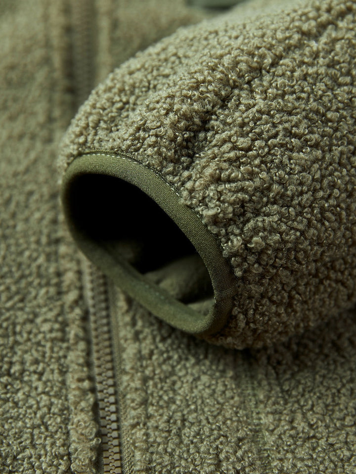 Teddy Fleece Zip Up Coat