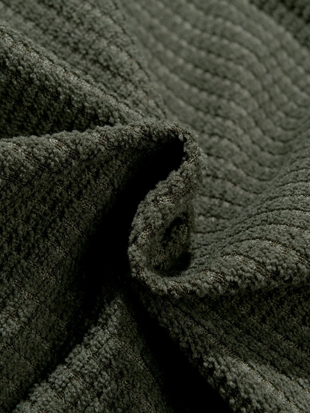 Teddy Lined Corduroy Hooded Puffer Coat