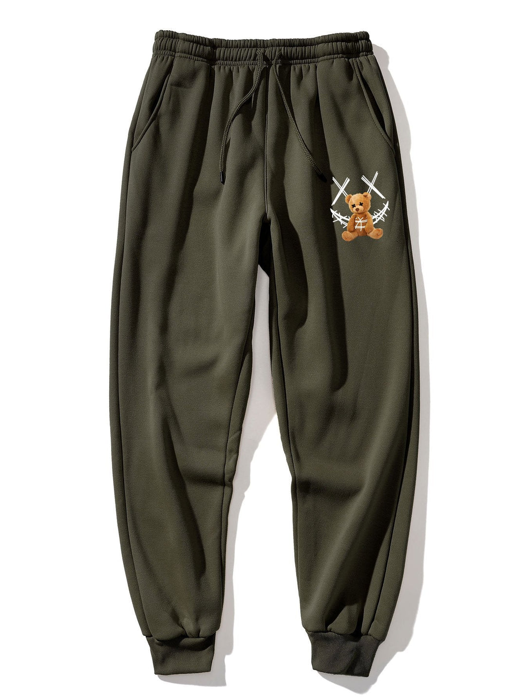 Graffiti Smiley Bear Print Jogger Pants