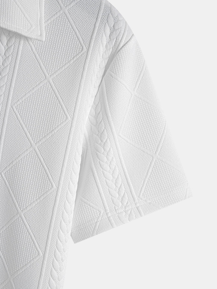 Geometric Jacquard Polo &amp; Shorts