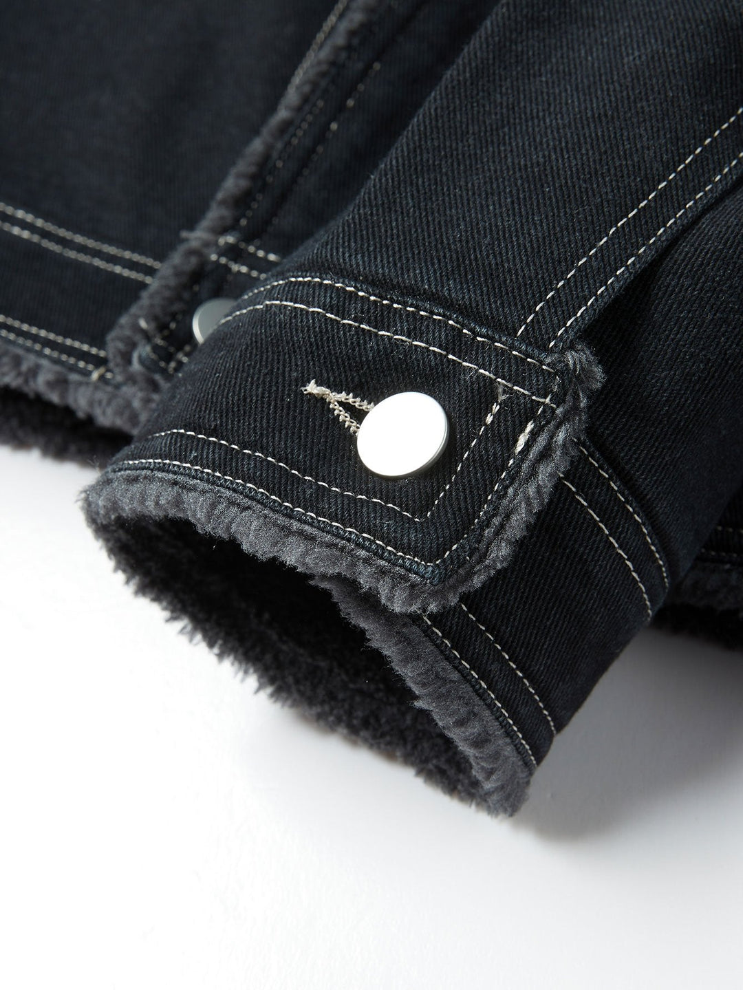 Denim Borg Lined Utility Jacket
