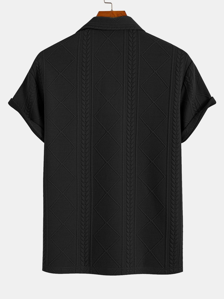 Geometric Jacquard Polo &amp; Shorts