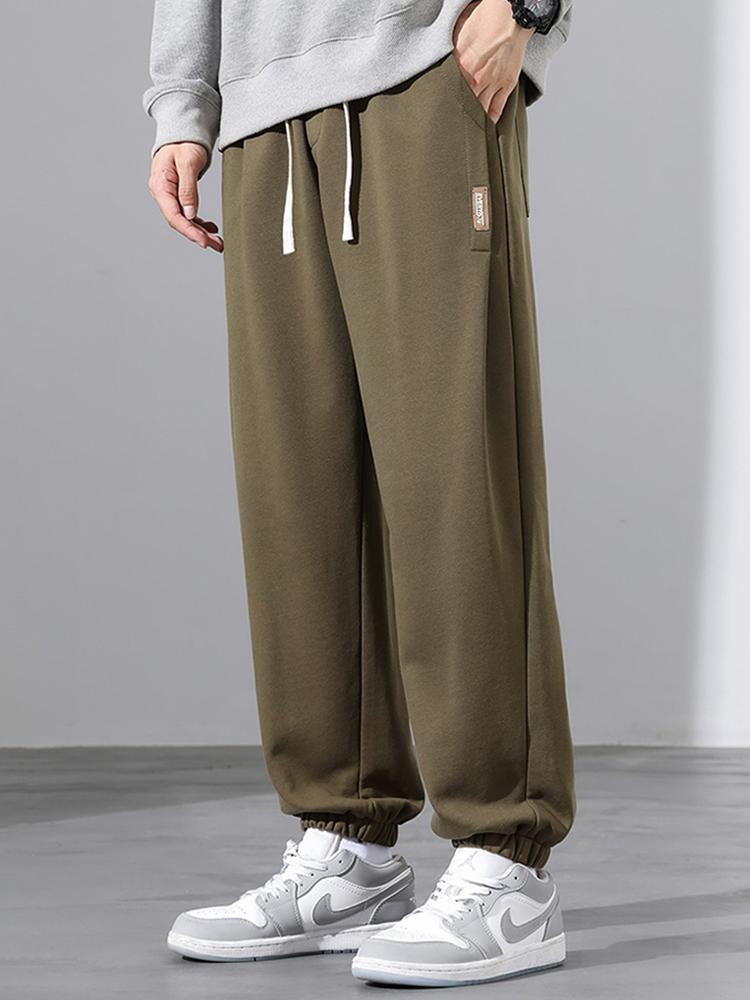 Drawstring Cotton Jogging Pants