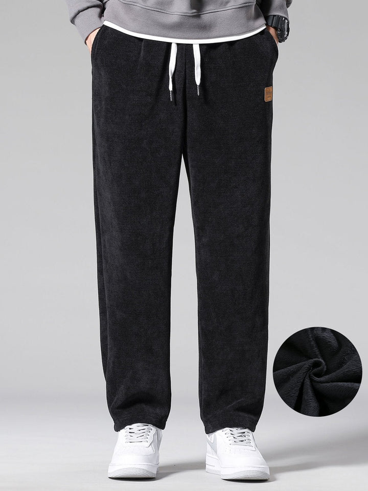 Polar Fleece Lined Straight Leg Corduroy Pants