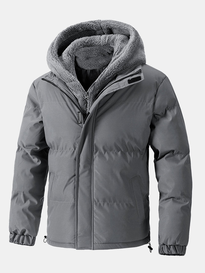 2 In 1 Teddy Hooded Puffer Jacket
