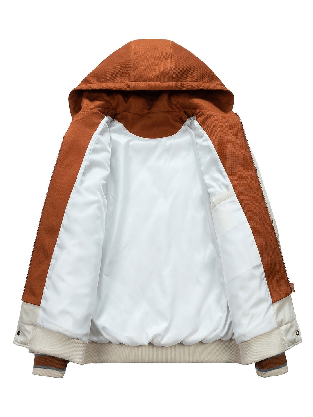 2 in 1 Quilted Hooded Baseball Jacket