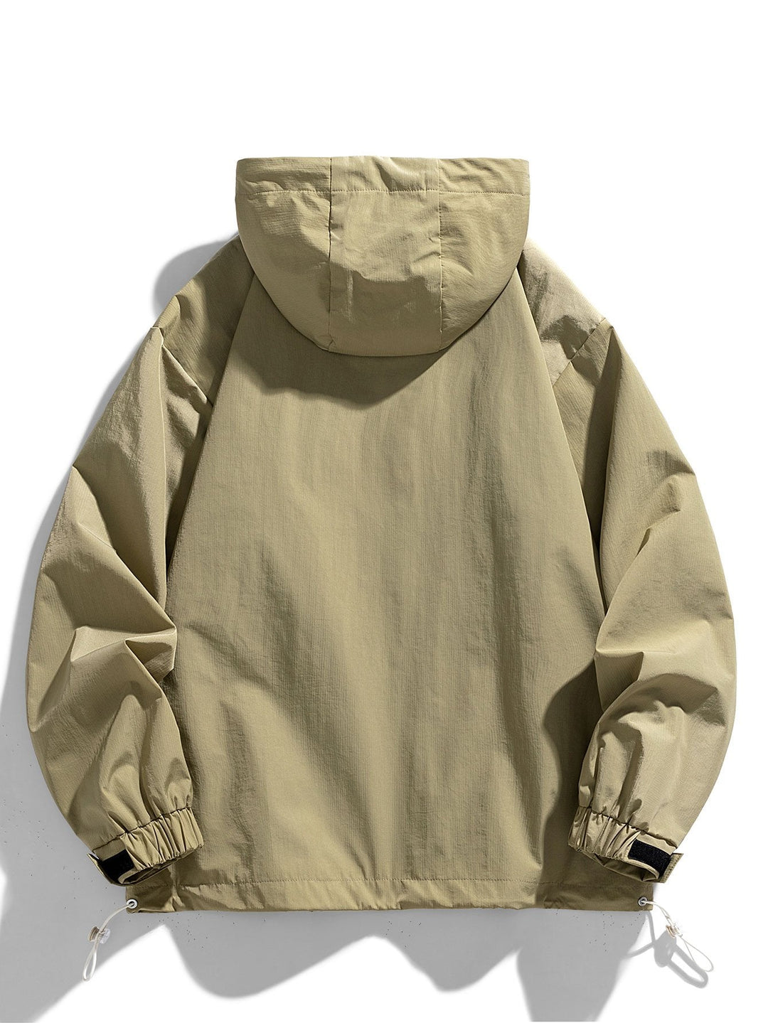 Quarter-Zip Nylon Hooded Windbreaker