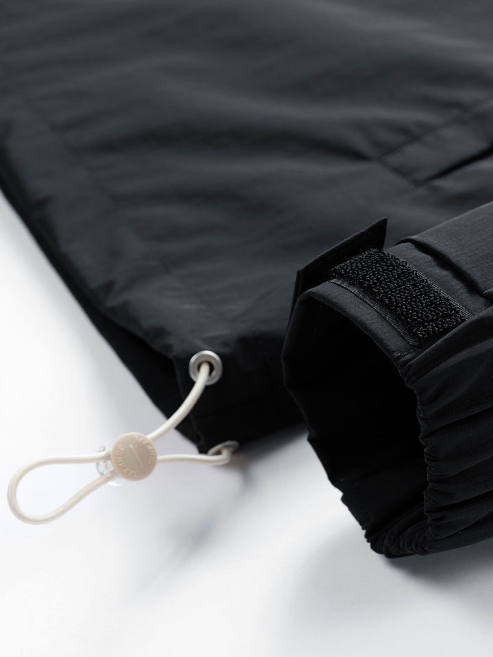 Quarter-Zip Nylon Hooded Windbreaker