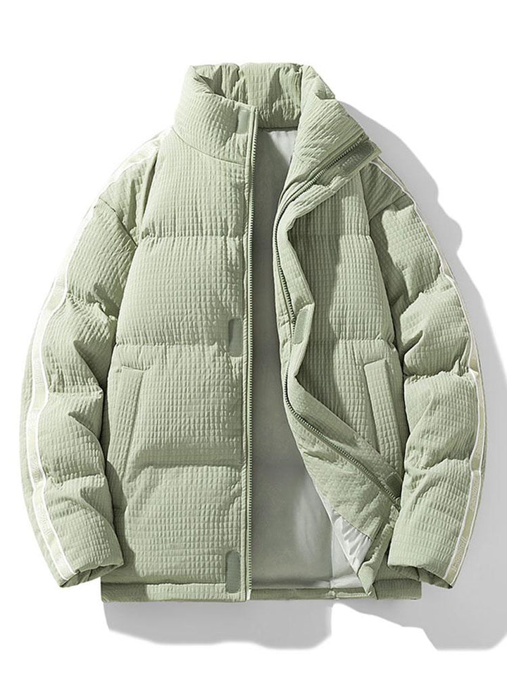 Waffle Zip Up Puffer Coat