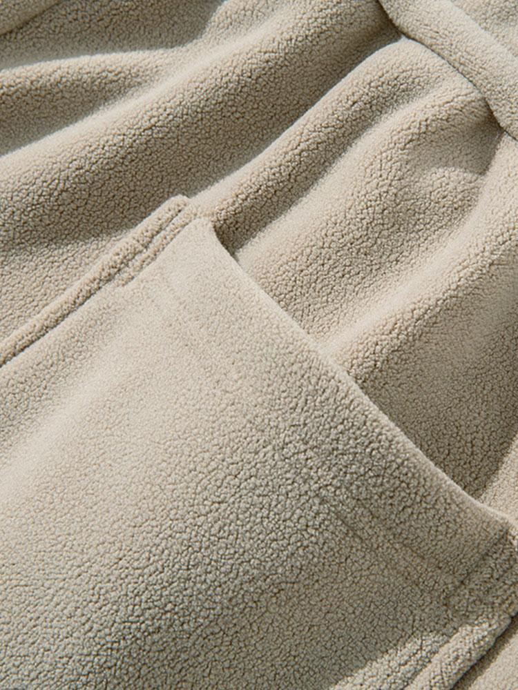 Polar Fleece Loose Fit Straight Leg Pants