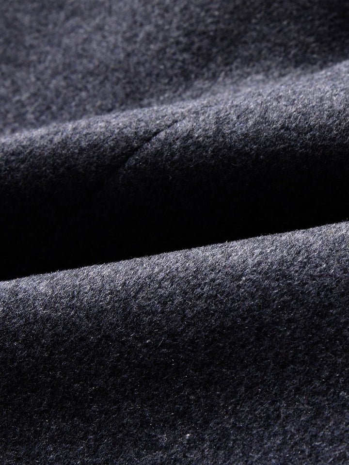 Long Line Wool Blended Overcoat