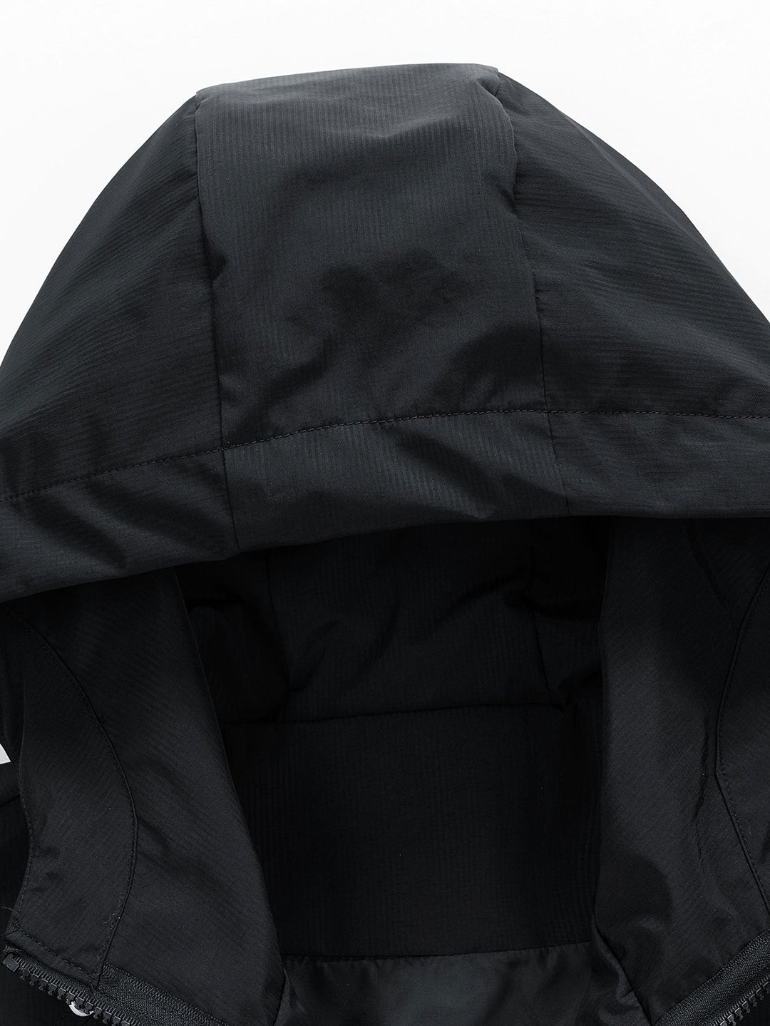 Quarter-Zip Nylon Hooded Windbreaker