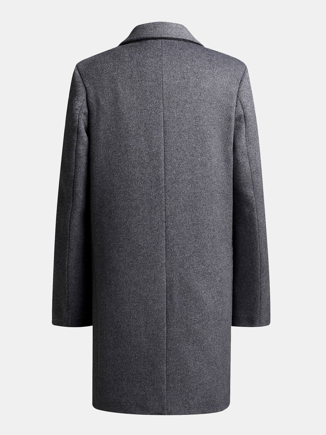 Long Line Wool Blended Overcoat