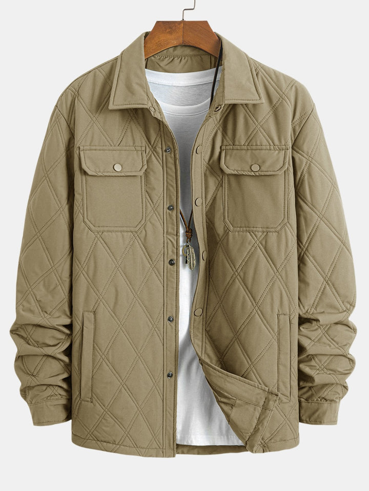 Quilted Button Up Overshirt