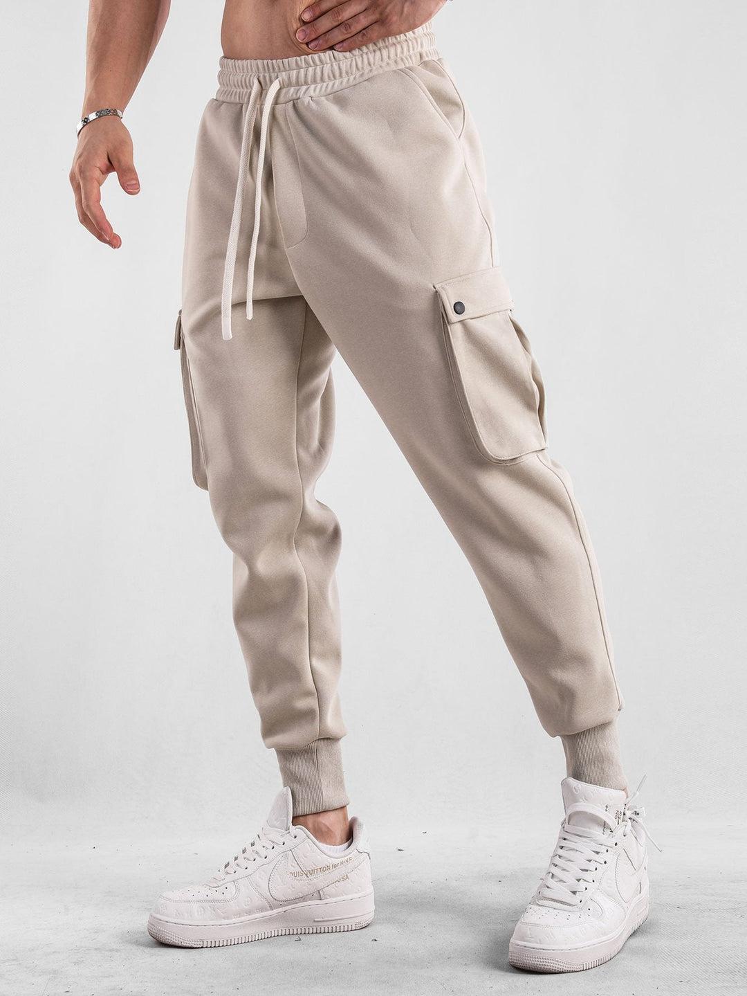 Drawstring Cargo Jogger Pants