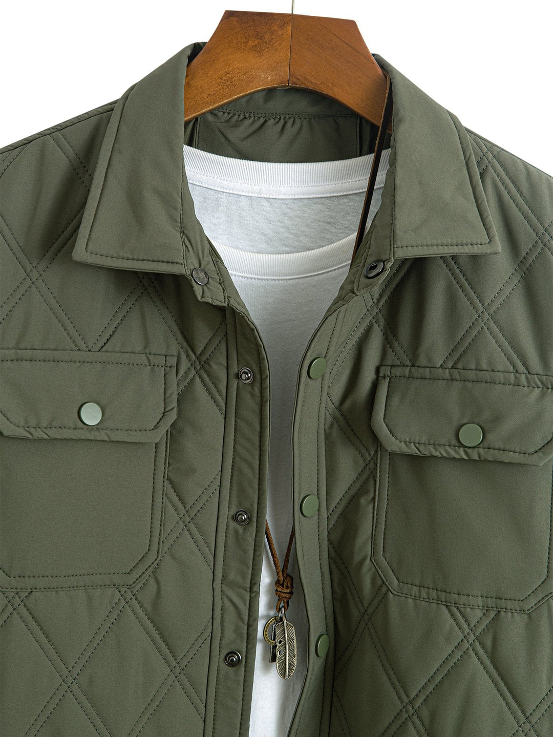 Quilted Button Up Overshirt