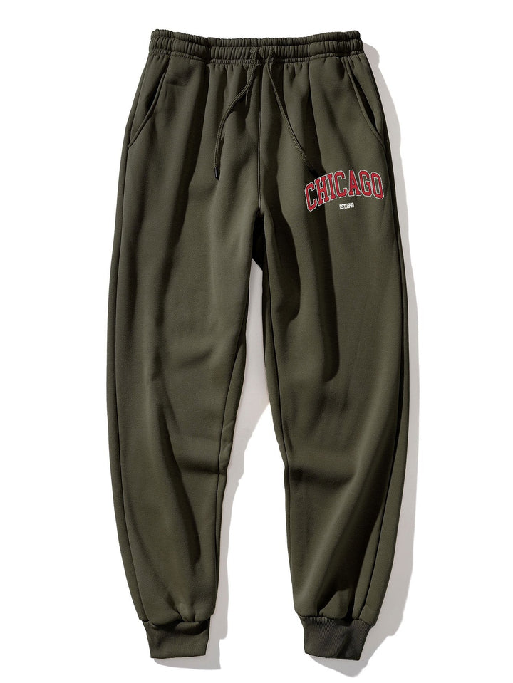 Chicago Print Jogger Pants